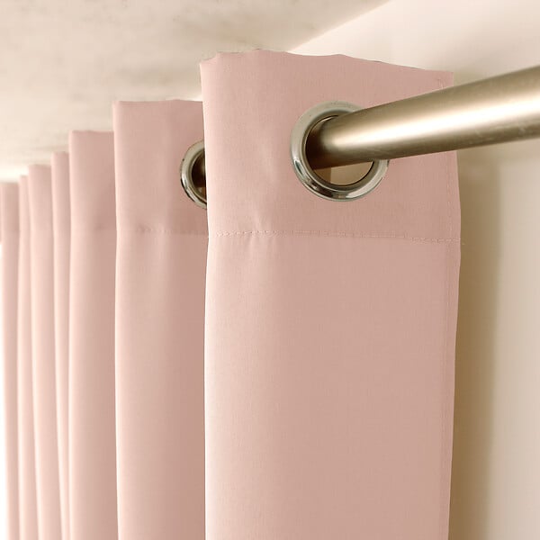 C MA DECO - Rideau 8 œillets 140x240cm vieux rose - large