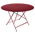 FERMOB - Table de jardin acier Bistro – Piment – Diam.117xH.74cm - vignette