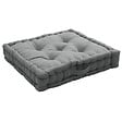 C MA DECO - Coussin de sol avec poignée coton 50x50x10cm gris - vignette