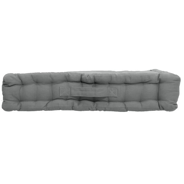 C MA DECO - Coussin de sol avec poignée coton 50x50x10cm gris - large