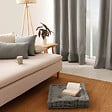 C MA DECO - Coussin de sol avec poignée coton 50x50x10cm gris - vignette