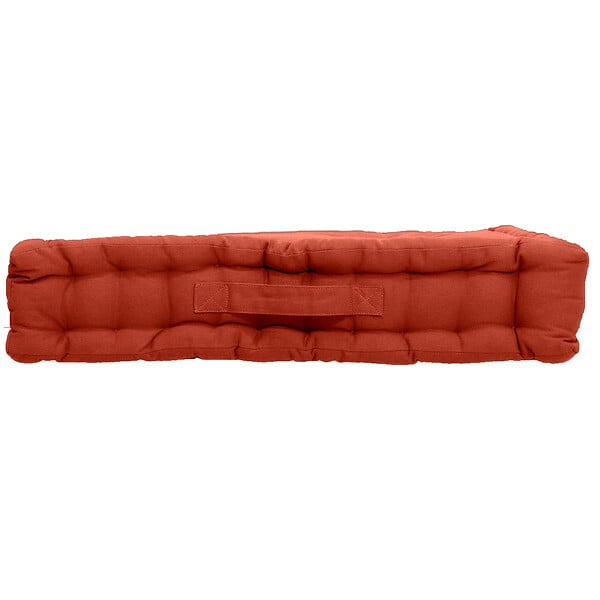 C MA DECO - Coussin de sol avec poignée coton 50x50x10cm terre cuite - large