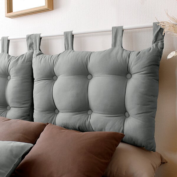 C MA DECO - Tête de lit matelassée 70x45cm - Gris - large