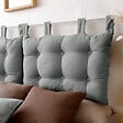 C MA DECO - Tête de lit matelassée 70x45cm - Gris - vignette