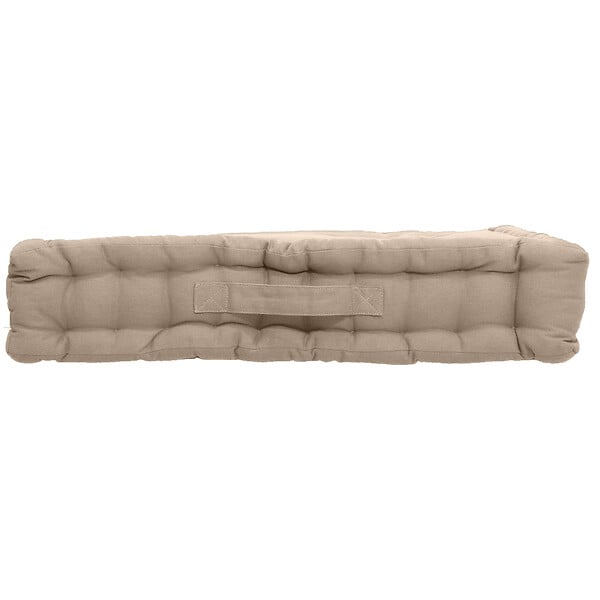 C MA DECO - Coussin de sol avec poignée coton 50x50x10cm naturel - large
