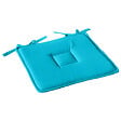 C MA DECO - Galette de chaise avec nouettes - Turquoise - 40x40cm - vignette
