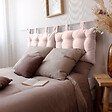 C MA DECO - Tête de lit à pattes boutonnées 70x45cm - Vieux rose - vignette