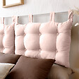 C MA DECO - Tête de lit à pattes boutonnées 70x45cm - Vieux rose - vignette