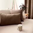 C MA DECO - Coussin non déhoussable en coton - Vison - 30x50cm - vignette