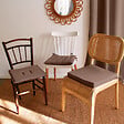 C MA DECO - Galette de chaise avec nouettes 38x38x5cm vison - vignette