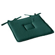C MA DECO - Galette de chaise avec nouettes - Vert foncé - 40x40x2cm - vignette