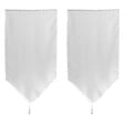 C MA DECO - Paire de voilages finition pointe avec pompon 2x60x160cm blanc - vignette