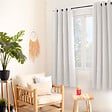 C MA DECO - Rideau occultant 8 oeillets 140x180cm blanc - vignette
