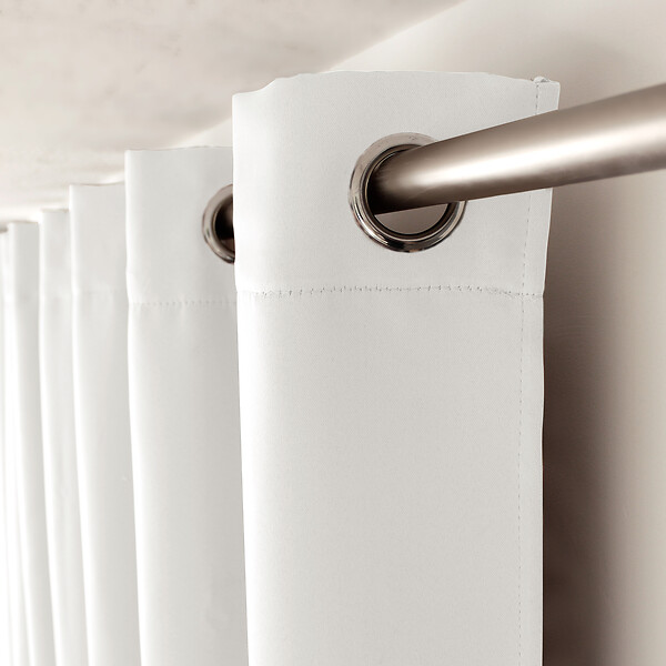 C MA DECO - Rideau occultant 8 oeillets 140x180cm blanc - large