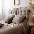C MA DECO - Tête de lit en coton à pattes boutonnées - Naturel - 70x45cm - vignette