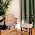 C MA DECO - Galette de chaise octogonale à nouettes 40x40cm naturelle - vignette