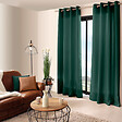 C MA DECO - Rideau 8 œillets 140x240cm vert foncé - vignette