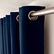 C MA DECO - Rideau occultant 8 œillets 140x180cm bleu marine - vignette