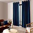 C MA DECO - Rideau occultant 8 oeillets 140x240cm bleu marine - vignette