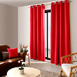 C MA DECO - Rideau occultant 8 oeillets 140x240cm rouge - vignette