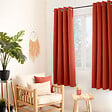 C MA DECO - Rideau occultant 8 oeillets 140x180cm terre cuite - vignette