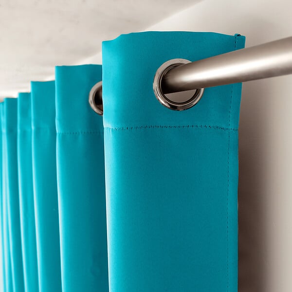 C MA DECO - Rideau occultant 8 œillets - Turquoise - 140x180cm - large