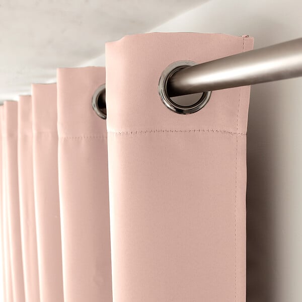 C MA DECO - Rideau occultant 8 oeillets 140x240cm vieux rose - large