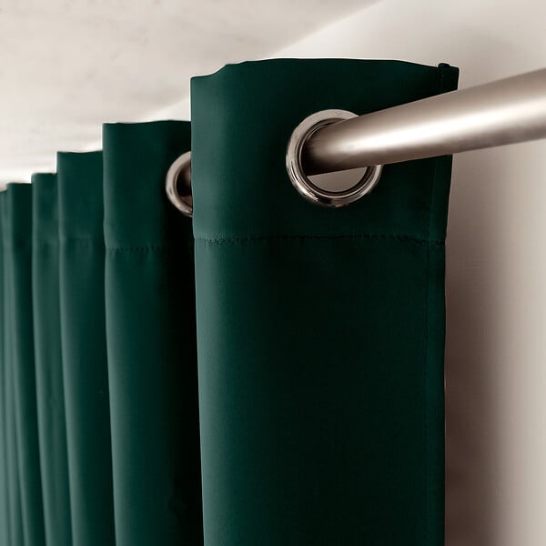 C MA DECO - Rideau occultant 8 oeillets 140x240cm vert foncé - large