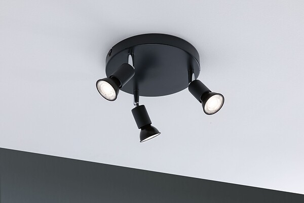 PAULMANN - Spot 3 lumières - Métal - Carolina GU10 Anthracite IP44 - large