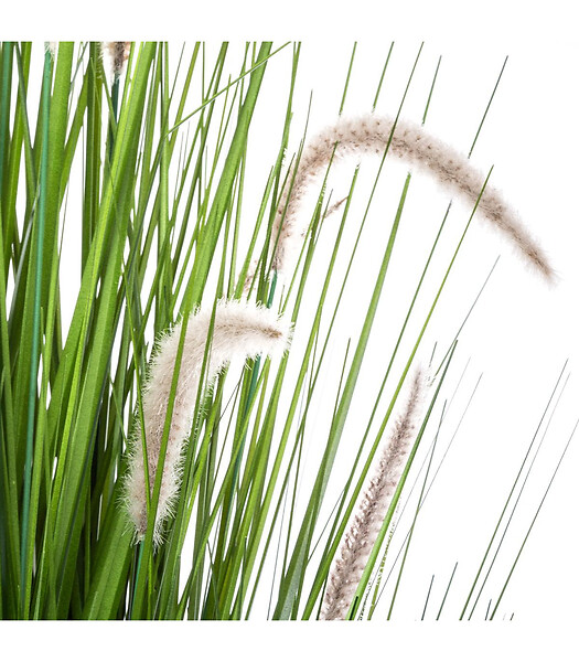 ATMOSPHERA - Bouquet artificiel d'herbes et Queues de chat en pot H 100 cm - large