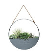 ATMOSPHERA - Plantes vertes artificielles dans Suspension en Métal Gris - vignette