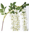 ATMOSPHERA - Tige artificielle 3 Glycine Blanche H 130 cm - vignette