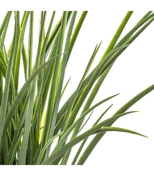 ATMOSPHERA - Plante artificielle Herbe dans un Pot tressé en jacinthe d'eau beige naturel H 48 cm - large