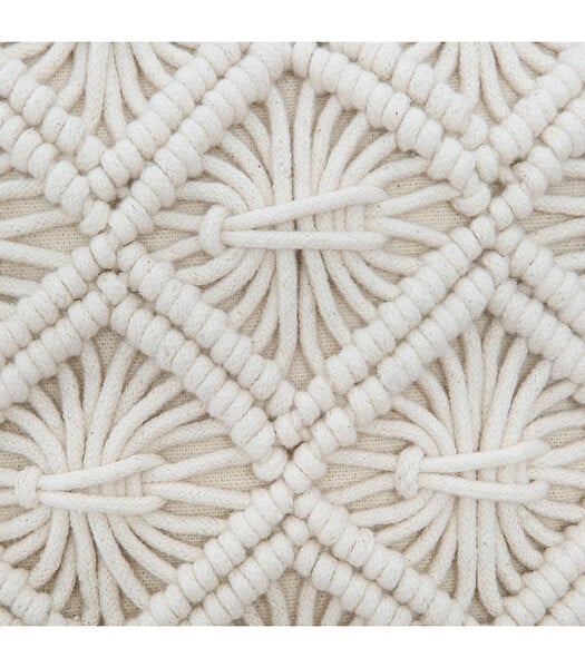ATMOSPHERA - Coussin déhoussable Macramé 40 x 40 cm - large