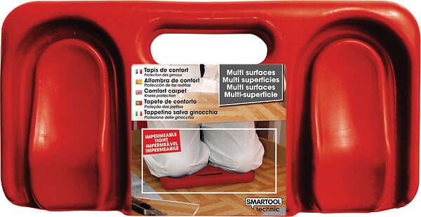 SMARTOOL - Tapis de protection pour genoux - Polyuréthane - Rouge - large