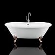 ROGIER & MOTHES - Baignoire sur pieds rétro SURRY HILLS Blanche 165 cm Pieds d'Aigle Bronze jaune vieilli - vignette