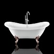 ROGIER & MOTHES - Baignoire sur pieds rétro DARLINGTON Blanche 175 cm Pieds d'Aigle Cuivre rouge vieilli - vignette