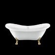 ROGIER & MOTHES - Baignoire sur pieds rétro DARLINGTON Blanche 175 cm Pieds de Lion Dorés - vignette