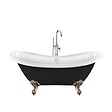 ROGIER & MOTHES - Baignoire sur pieds rétro DARLINGTON Noire 175 cm Pieds d'Aigle Cuivre rouge vieilli - vignette
