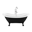 ROGIER & MOTHES - Baignoire sur pieds rétro DARLINGTON Noire 175 cm Pieds de Lion Noirs - vignette