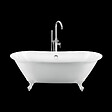 ROGIER & MOTHES - Baignoire sur pieds rétro SURRY HILLS Blanche 165 cm Pieds d'Aigle Blancs - vignette