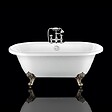 ROGIER & MOTHES - Baignoire sur pieds rétro CHELSEA Blanche 170 cm Pieds d'Aigle Bronze jaune vieilli - vignette
