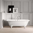 ROGIER & MOTHES - Baignoire sur pieds rétro en fonte PLYMOUTH Blanche 170 cm Pieds blancs - vignette