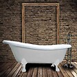 ROGIER & MOTHES - Baignoire sur pieds rétro en fonte LIVINGSTON Blanche 170 cm Pieds blancs - vignette