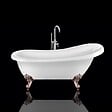 ROGIER & MOTHES - Baignoire sur pieds rétro RICHMOND Blanche 171 cm Pieds d'Aigle Cuivre rouge vieilli - vignette