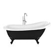 ROGIER & MOTHES - Baignoire sur pieds rétro RICHMOND Noire 171 cm Pieds d'Aigle Noirs - vignette