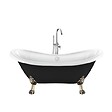 ROGIER & MOTHES - Baignoire sur pieds rétro DARLINGTON Noire 175 cm Pieds de Lion Bronze jaune vieilli - vignette