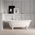 ROGIER & MOTHES - Baignoire sur pieds rétro en fonte BRADFORD Blanche 180 cm Pieds blancs - vignette
