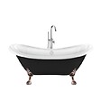 ROGIER & MOTHES - Baignoire sur pieds rétro DARLINGTON Noire 175 cm Pieds de Lion Cuivre rouge vieilli - vignette