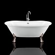 ROGIER & MOTHES - Baignoire sur pieds rétro SURRY HILLS Blanche 165 cm Pieds de Lion Cuivre rouge vieilli - vignette
